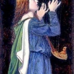 Hand-painted oil reproduction of John Atkinson Grimshaw Saint Cecilia 1862 religious painting by Dafen Village Studio