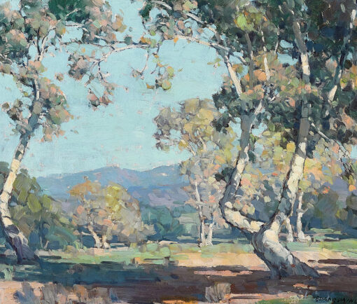 Edgar Payne – Santa Paula Sycamores Impressionist Oil Painting Reproduction by Dafen Village Studio