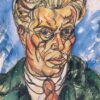 László Moholy-Nagy - Self-Portrait (Önarckép, 1919) Expressionism Canvas Art – Hand-Painted Oil Reproduction by Dafen Village Studio 1 Hand-painted oil reproduction of Laszlo Moholy-Nagy's 1919 Expressionist Self-Portrait (Onarckep) by Dafen Studio