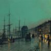 John Atkinson Grimshaw – Shipping on the Clyde Hand-Painted Oil Reproduction by Dafen Village Studio 2 Hand-painted oil reproduction of John Atkinson Grimshaw Shipping on the Clyde by Dafen Village Studio