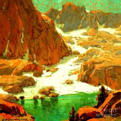 Hand-painted oil reproduction of Edgar Payne Sierra Landscape circa 1920 by Dafen Studio