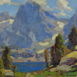 Reproducción al óleo pintada a mano de la obra «Sierra Peak», de Edgar Alwin Payne, realizada por Dafen Studio
