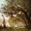 Hand-Painted Oil Painting Reproduction: Souvenir of Mortefontaine by Camille Corot 2 Hand-painted oil painting reproduction of Souvenir of Mortefontaine 1864 by Camille Corot