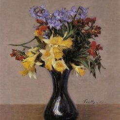 Hand-painted oil reproduction of Spring Flowers c1869 by Henri Fantin-Latour created by Dafen Village Studio
