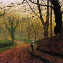 Hand-painted oil reproduction of John Atkinson Grimshaw Stapleton Park near Pontefract Sun 1877 by Dafen Village Studio