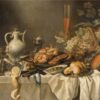 Hand-painted oil reproduction of Pieter Claesz Still Life 1652 Dutch Golden Age by Dafen Village Studio