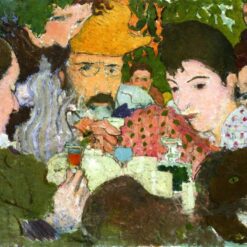 Hand-painted oil painting reproduction of Study for Afternoon in the Garden by Pierre Bonnard, Post-Impressionist garden genre scene canvas art.
