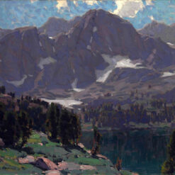 Reproducción al óleo pintada a mano de la obra «Summit Lake High Sierras», de Edgar Alwin Payne, realizada por Dafen Studio