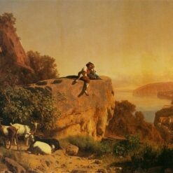 Hand-painted oil reproduction of Anders Zorn's 1886 Realist genre painting Surveying the Vista by Dafen Studio
