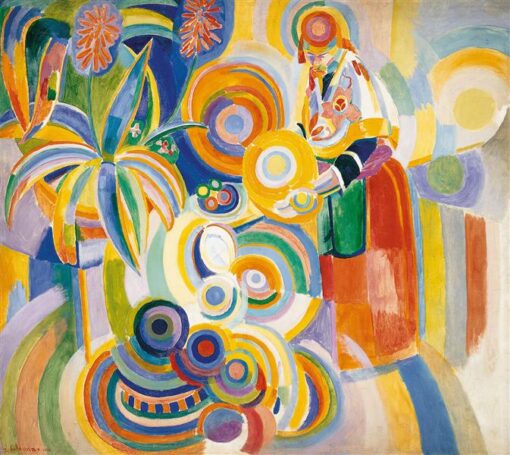 Robert Delaunay – Tall Portuguese Woman (1916) Orphism Masterpiece – Hand-Painted Oil Reproduction by Dafen Village Studio