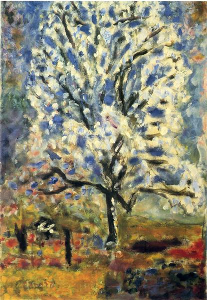The Almond Tree in Blossom by Pierre Bonnard – Hand-Painted Oil Painting Reproduction