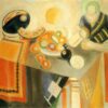 Hand-painted oil reproduction of Robert Delaunay The Bowl 1916 Orphism artwork by Dafen Village Studio