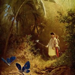Hand-painted oil painting reproduction of The Butterfly Hunter by Carl Spitzweg by Dafen Village Studio