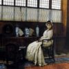 John Atkinson Grimshaw – The Cradle Song Hand-Painted Oil Reproduction by Dafen Village Studio 1 Hand-painted oil reproduction of John Atkinson Grimshaw The Cradle Song Victorian domestic painting by Dafen Village Studio