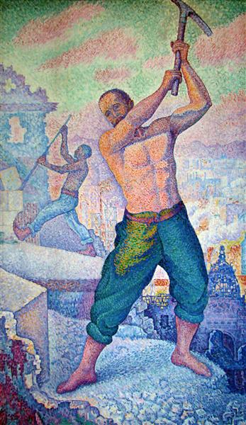 Paul Signac The Demolisher (Le Démolisseur, 1896 – 1899) Pointillism – Hand-Painted Oil Reproduction by Dafen Village Studio