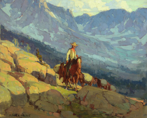 Edgar Payne – The Lone Packer Impressionist Oil Painting Reproduction by Dafen Village Studio