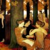 Maurice Denis: The Muses (1893) Post-Impressionist Symbolist Masterpiece – Hand-Painted Oil Reproduction by Dafen Village Studio 1 Hand-painted oil painting reproduction of Maurice Denis The Muses 1893 Post-Impressionist painting by Dafen Village Studio.
