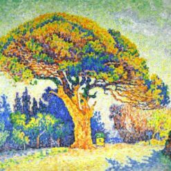 Hand-painted Pointillist oil reproduction of Paul Signac's The Pine Tree at St. Tropez by Dafen Village Studio