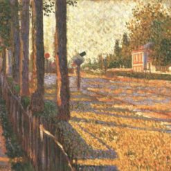 Hand-painted Pointillist oil reproduction of Paul Signac's The Railway at Bois Colombes by Dafen Village Studio