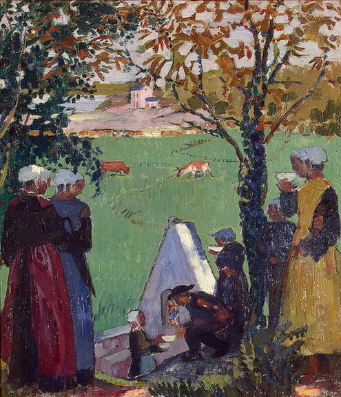 Maurice Denis – The Sacred Spring at Guidel (1905) Post-Impressionist Art – Hand-Painted Oil Reproduction by Dafen Village Studio