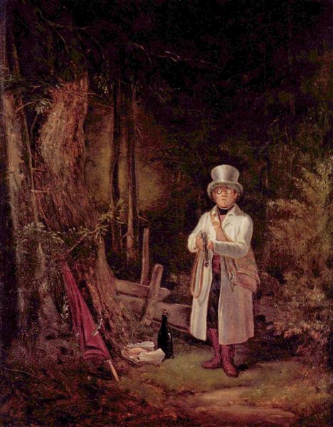 Carl Spitzweg: The Sunday Hunting (c.1845) Biedermeier Genre Art – Hand-Painted Oil Reproduction by Dafen Village Studio