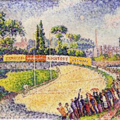 Hand-painted Pointillist oil reproduction of Paul Signac's The Velodrome by Dafen Village Studio