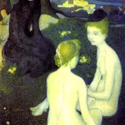 Hand-painted oil painting reproduction of Maurice Denis Trinity Evening 1891 Post-Impressionist painting by Dafen Village Studio.