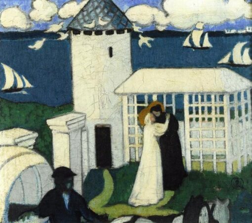 Maurice Denis: Visitation in Blue Post-Impressionist Sacred Art – Hand-Painted Oil Reproduction by Dafen Village Studio