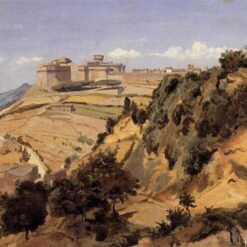Hand-painted oil painting reproduction of Volterra the Citadel 1834 by Camille Corot