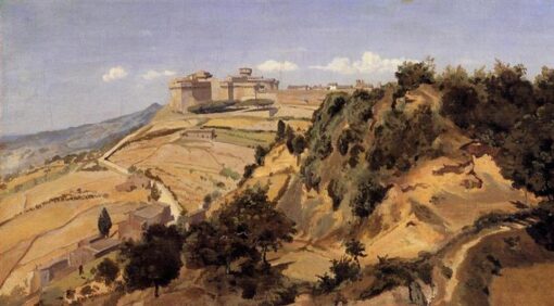 Hand-Painted Oil Painting Reproduction: Volterra the Citadel by Camille Corot