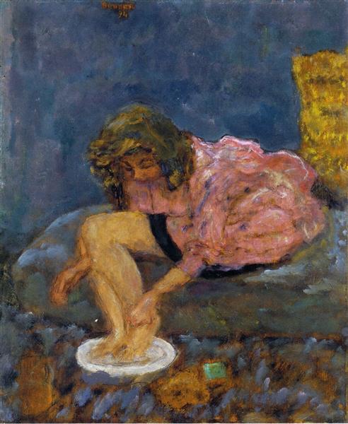 Woman Washing Her Feet by Pierre Bonnard – Hand-Painted Oil Painting Reproduction