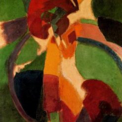 Hand-painted oil reproduction of Robert Delaunay Woman with Umbrella The Parisian 1913 Orphism portrait artwork by Dafen Village Studio