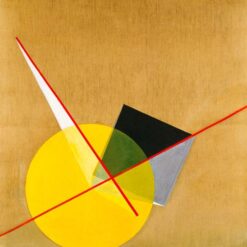 Hand-painted oil reproduction of Laszlo Moholy-Nagy's Constructivist abstract painting Yellow Circle by Dafen Studio